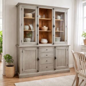 Landhaus Buffetschrank graubraun gebürstet