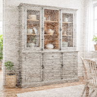 Landhaus Buffetschrank graubraun gebürstet