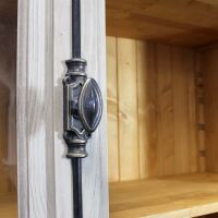 Landhaus Buffetschrank graubraun gebürstet