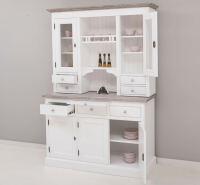 Buffetschrank Vintage weiß mit Eiche Kranz
