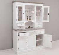 Buffetschrank Vintage weiß mit Eiche Kranz