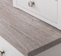 Buffetschrank Vintage weiß mit Eiche Kranz