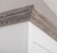 Buffetschrank Vintage weiß mit Eiche Kranz