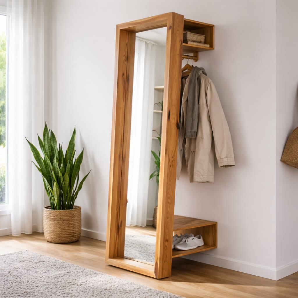 Ganzkörperspiegel stehend aus Massiver Wildeiche - Onlineshop für massive Landhausmöbel