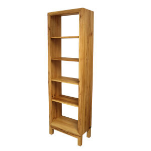 Modernes Bücherregal schmal Kernbuche geölt
