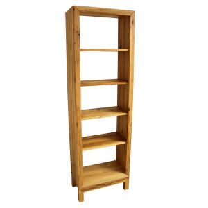 Modernes Bücherregal schmal Kernbuche geölt
