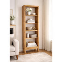 Modernes Bücherregal schmal Kernbuche geölt