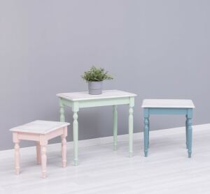 Beistelltisch 3er Set Pastell