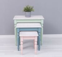 Beistelltisch 3er Set Pastell