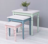 Beistelltisch 3er Set Pastell