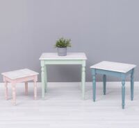 Beistelltisch 3er Set Pastell