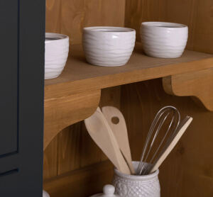 Küchen-Buffetschrank im Landhausstil - schwarz, braun