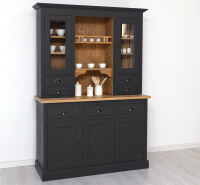 Küchen-Buffetschrank im Landhausstil - schwarz, braun