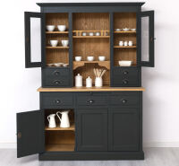Küchen-Buffetschrank im Landhausstil - schwarz, braun