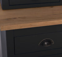 Küchen-Buffetschrank im Landhausstil - schwarz, braun