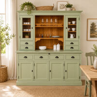 Großes Landhausstil Küchenbuffet grün-braun