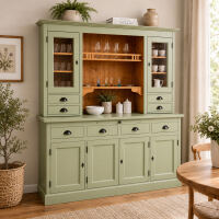 Großes Landhausstil Küchenbuffet grün-braun