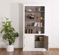 Landhaus Bücherregal weiß mit Unterschrank