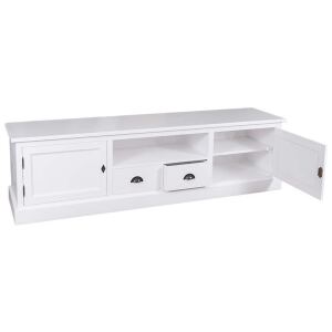 Großes Landhaus TV-Lowboard weiß - 200 cm