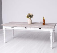Weißer Esstisch französischer Landhausstil - 210 cm