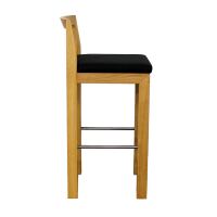 Gepolsterter Barhocker mit Lehne Eiche