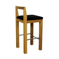 Gepolsterter Barhocker mit Lehne Eiche