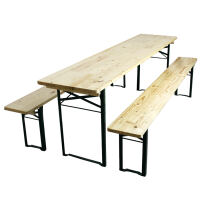 Bierzeltgarnitur 220 x 50 cm Set-3tlg. klappbar