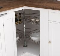 Weiße Küche im Landhausstil Massivholz