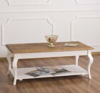 Couchtisch franzÃ¶sischer Landhausstil, weiÃŸ-braun