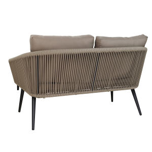 Lounge Sofa Outdoor 2-Sitzer Taupe