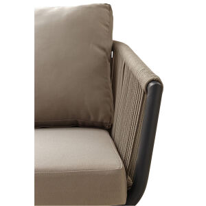 Lounge Sofa Outdoor 2-Sitzer Taupe