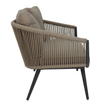 Lounge Sofa Outdoor 2-Sitzer Taupe