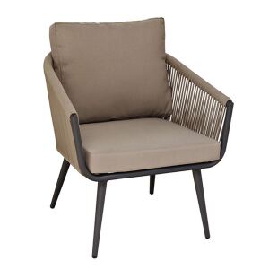 Lounge Sessel Outdoor Braun/Taupe