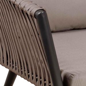 Lounge Sessel Outdoor Braun/Taupe