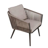 Lounge Sessel Outdoor Braun/Taupe