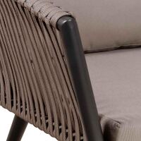 Lounge Sessel Outdoor Braun/Taupe