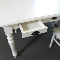Landhausstil Essgruppe weiß 140 cm
