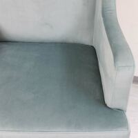 Esszimmer Polsterstuhl Microfaser Samtoptik graugrün