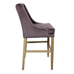 Gepolsterter Barhocker mit Lehne Vintage Flieder