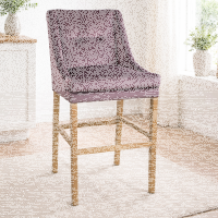 Gepolsterter Barhocker mit Lehne Vintage Flieder