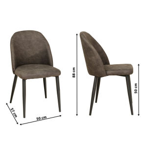 Polsterstuhl Vintage Schwarz Olive