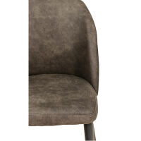 Polsterstuhl Vintage Schwarz Olive