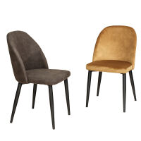 Polsterstuhl Vintage Schwarz Olive