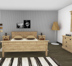 Landhaus Schlafzimmer-Set Salzburg honigbraun
