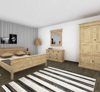 Landhaus Schlafzimmer-Set Salzburg honigbraun