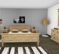 Landhaus Schlafzimmer-Set Salzburg honigbraun