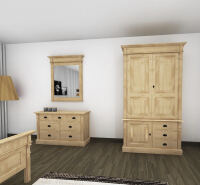 Landhaus Schlafzimmer-Set Salzburg honigbraun