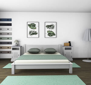Schlafzimmer-Set Kiel, maritim weiß