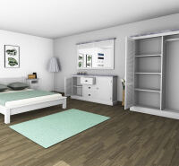 Schlafzimmer-Set Kiel, maritim weiß