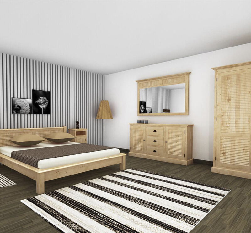 Schlafzimmer-Set Kiel, maritim honigbraun